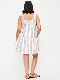 Sleeveless Scoop-Neck Mini Swing Dress