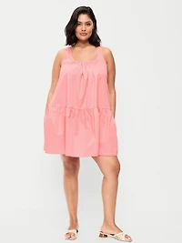 Sleeveless Drop-Waist Swing Mini Dress