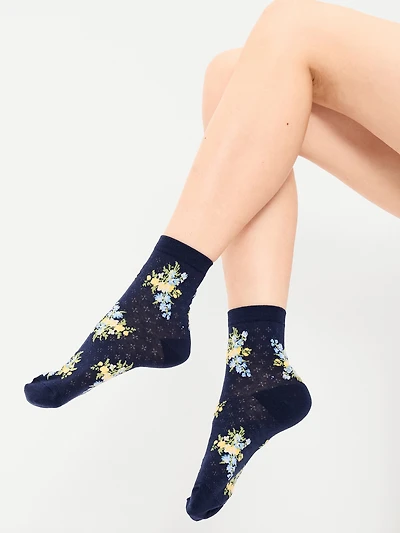 Floral Crew Socks 2-Pack for Women