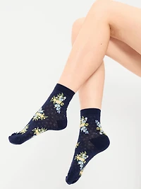 Floral Crew Socks 2-Pack for Women