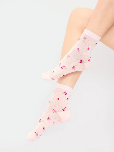 Floral Crew Socks 2-Pack for Women