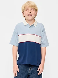 Oversized Short-Sleeve Polo Shirt for Boys