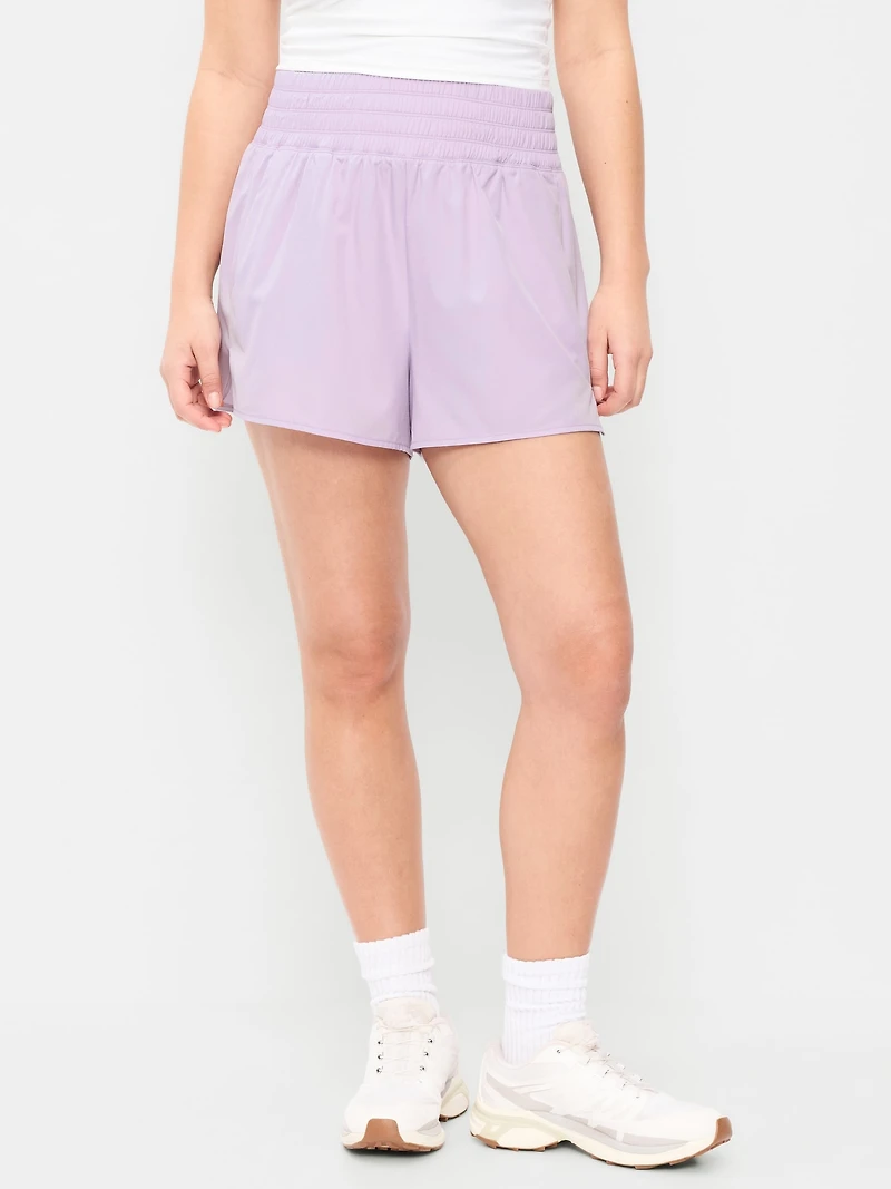 Extra High-Waisted Crinkle Run Shorts - 3-inch inseam