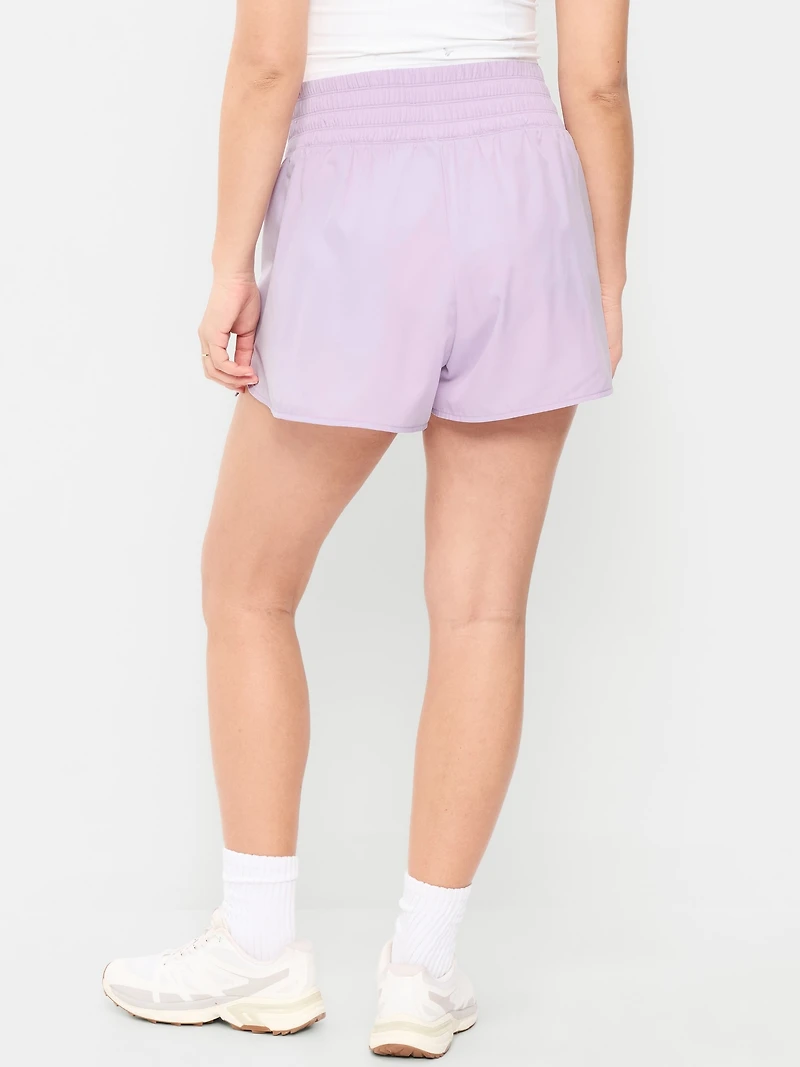 Extra High-Waisted Crinkle Run Shorts - 3-inch inseam