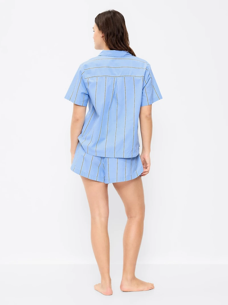 Poplin Pajama Short Set