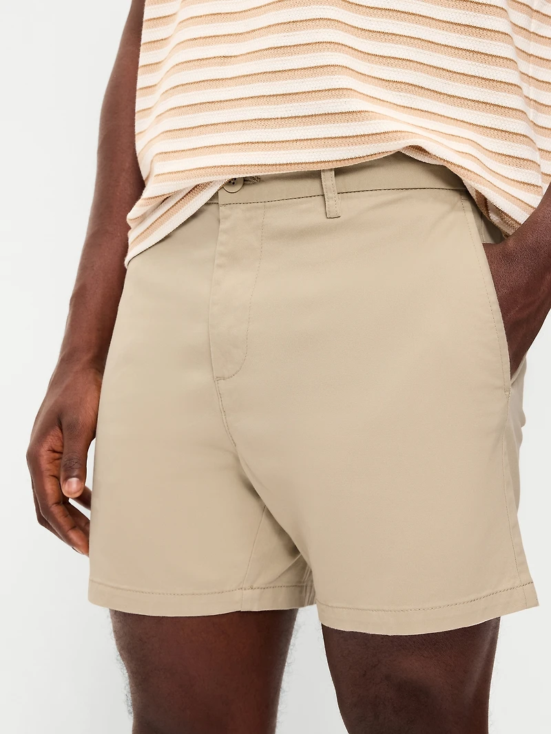 Slim Built-In Flex Rotation Chino Shorts - 5-inch inseam