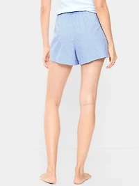 Eyelet-Trim Boxer Pajama Shorts