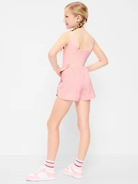 PowerChill Sleeveless Ruffle-Trim Romper for Girls