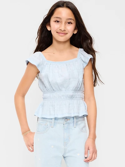 Ruffled Smocked Top for Girls