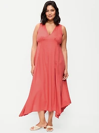 Handkerchief Hem Midi Dress