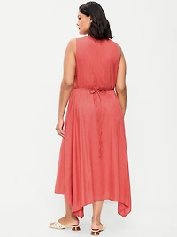 Handkerchief Hem Midi Dress