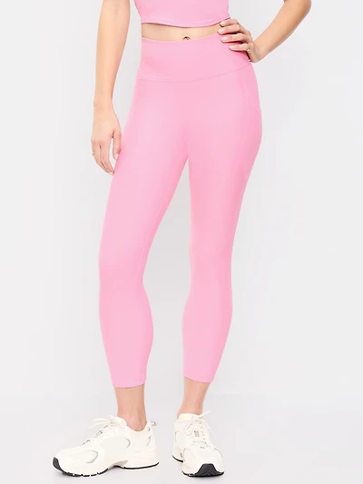 High-Waisted PowerSoft Crop Pocket Leggings