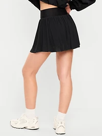 High-Waisted Mesh Skort