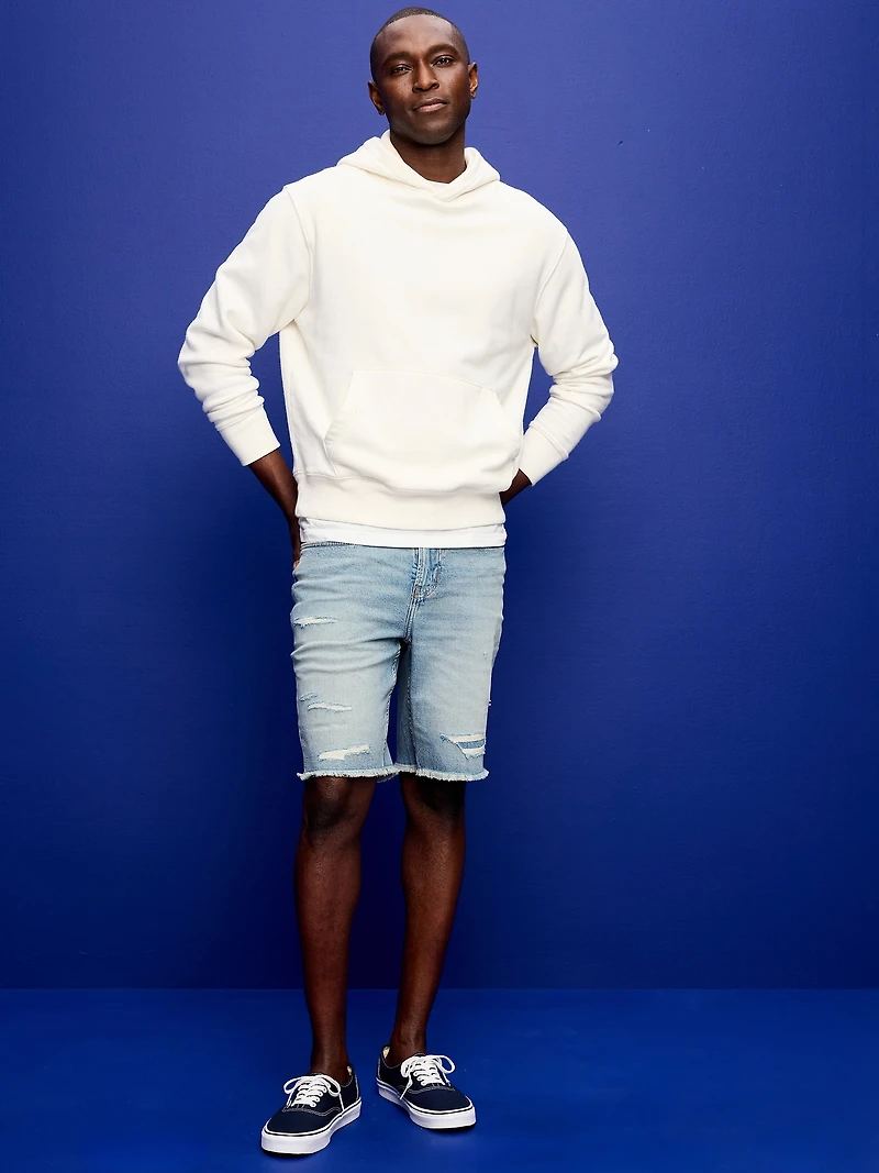 Slim Built-In Flex Jean Shorts- 9-inch inseam