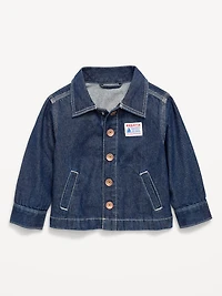 Loose Unisex Jean Barn Coat for Toddler