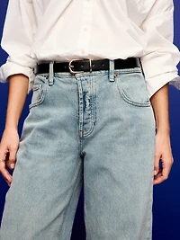 Mid-Rise Slouchy Wide-Leg Jeans