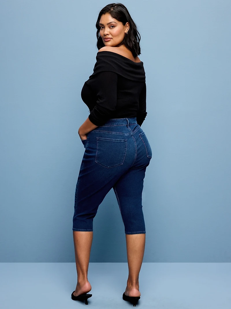 High-Waisted Wow Capri Jeans