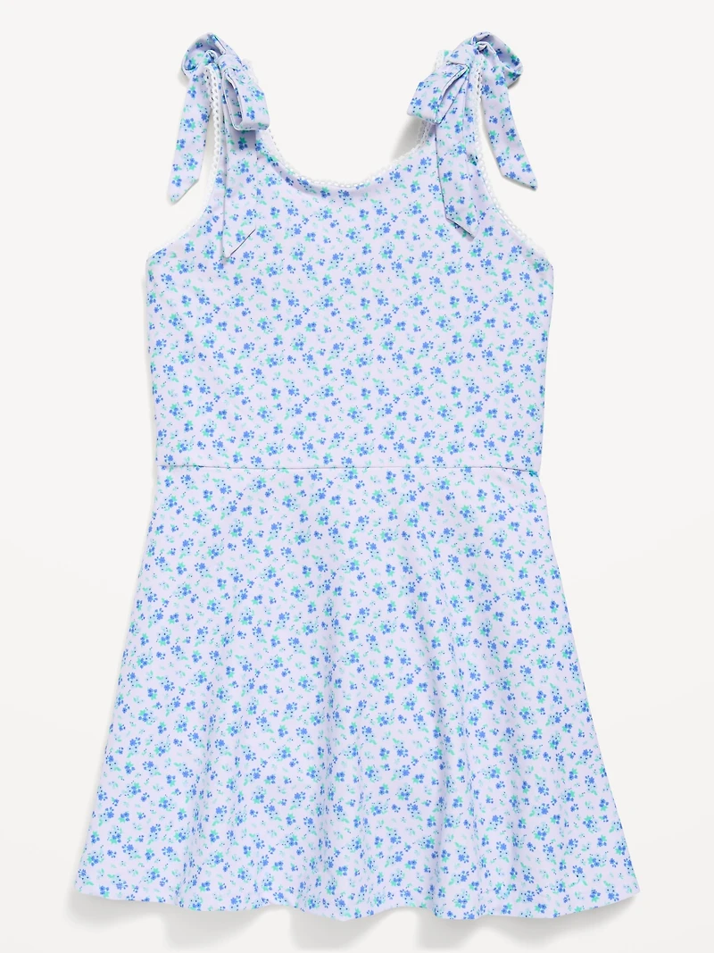 PowerSoft Sleeveless Tie-Strap Athletic Dress for Girls