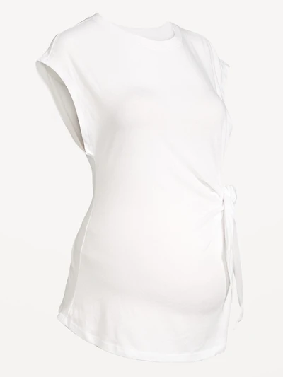Maternity Short-Sleeve Side-Tie Top
