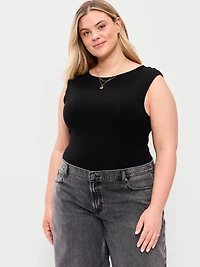 Cap-Sleeve Tie-Back Top
