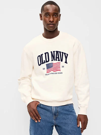 Loose Logo-Graphic Crew-Neck Sweatshirt