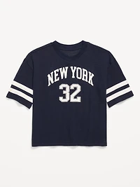 Oversized Mesh Graphic Football T-Shirt for Boys
