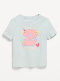 Short-Sleeve Birthday Graphic T-Shirt for Toddler Girls