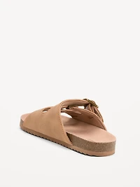 Faux-Suede Double-Strap Slide Sandals for Boys