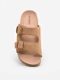 Faux-Suede Double-Strap Slide Sandals for Boys