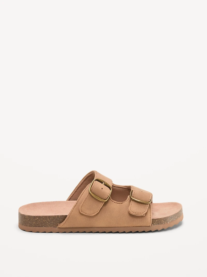 Faux-Suede Double-Strap Slide Sandals for Boys