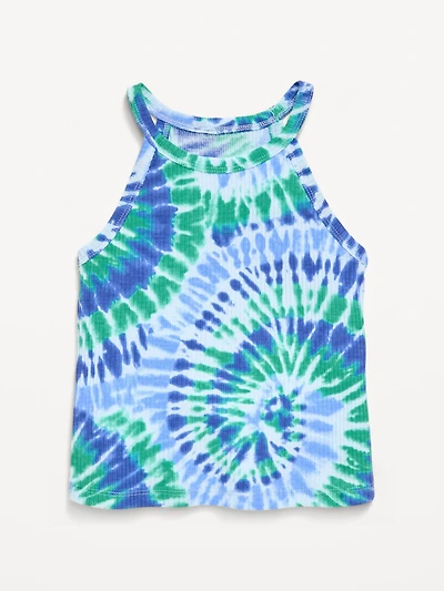 Fitted Ribbed Halter Tank Top for Toddler Girls