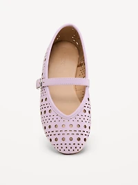 Faux-Leather Mary Jane Ballet Flats for Girls