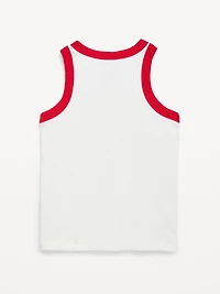Fitted Ribbed Graphic Tank Top for Girls