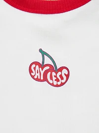 Fitted Ribbed Graphic Tank Top for Girls