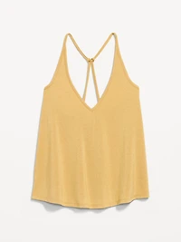 Strappy-Back Shimmer Swing Tank Top