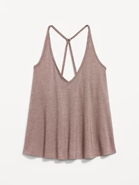 Strappy-Back Shimmer Swing Tank Top
