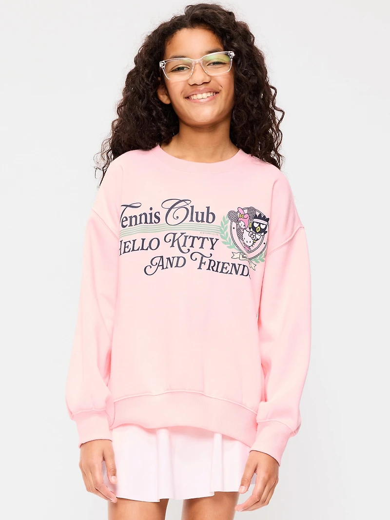 Hello Kitty® Oversized Graphic Tunic Sweatshirt for Girls