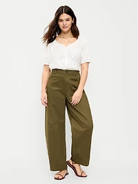 Mid-Rise Barrel Chino Pants