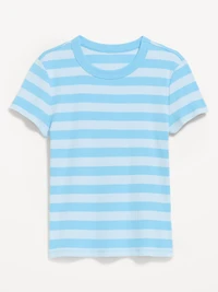 Snug Crew-Neck Ribbed T-Shirt