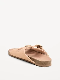 Faux-Suede Double-Strap Slide Sandals for Girls