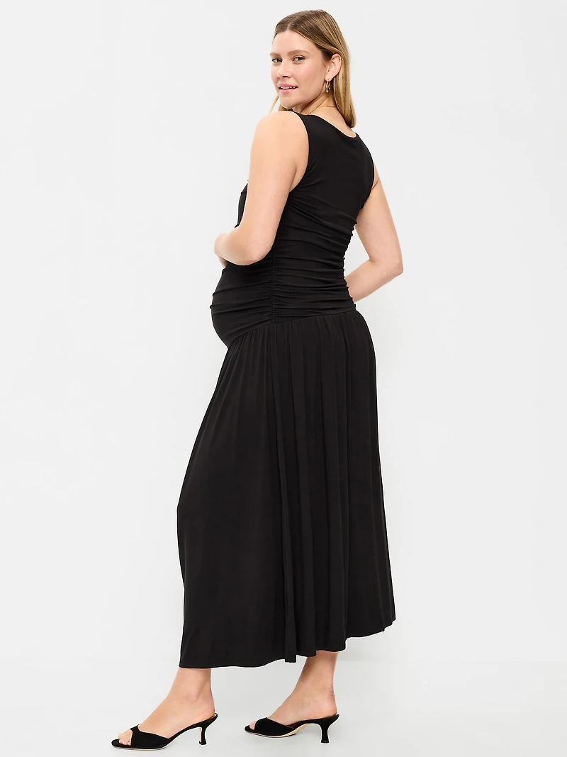 Maternity Drop-Waist Fit & Flare Dress