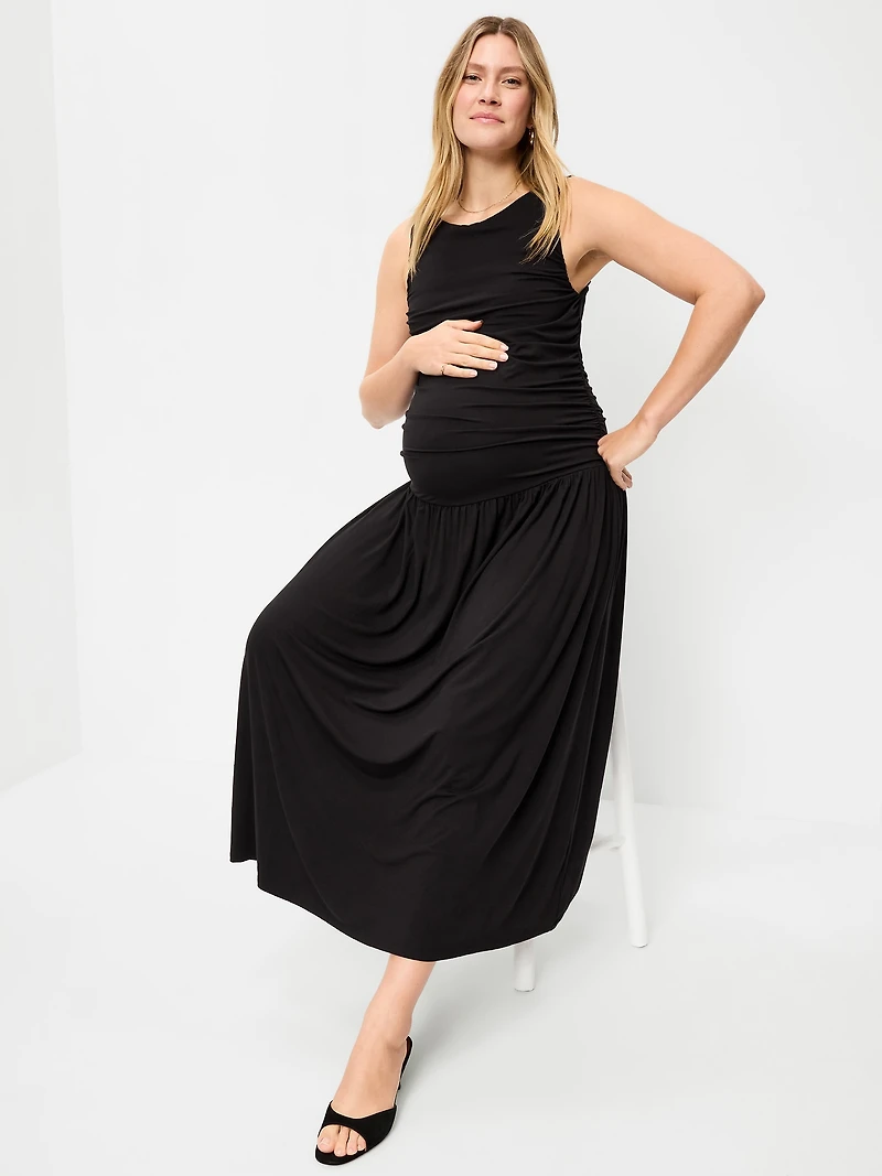 Maternity Drop-Waist Fit & Flare Dress