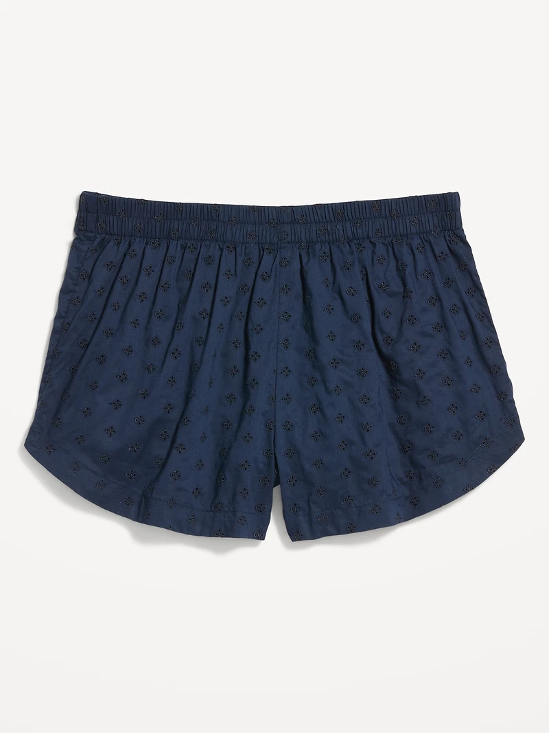 NEED FABRIC CONTENT Classic Poplin Boxer Pajama Shorts
