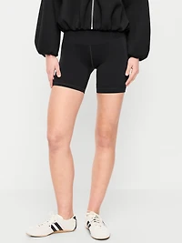 High-Waisted StudioSmooth Biker Shorts - 6-inch inseam