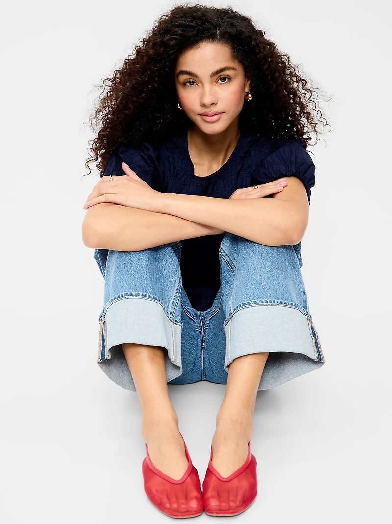 Mesh Ballet Flats for Women
