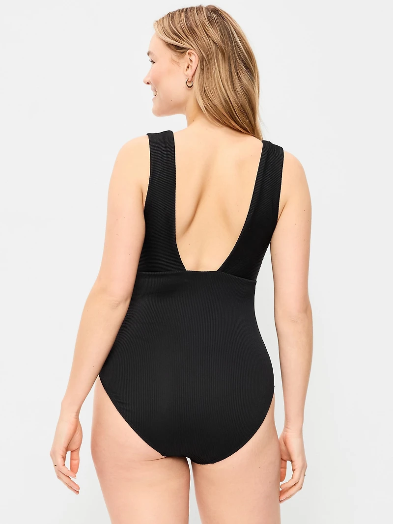 Ribbed One-Piece Swimsuit