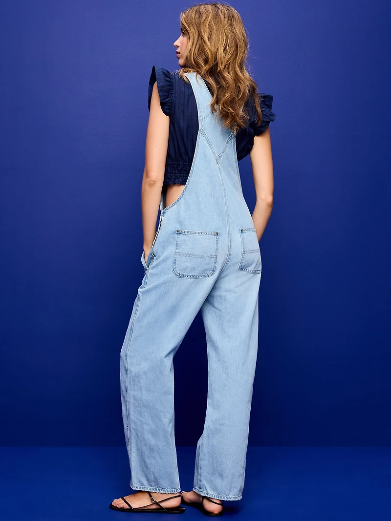 Baggy Wide-Leg Overalls