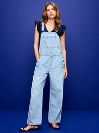 Baggy Wide-Leg Overalls