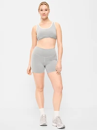 High-Waisted PowerChill Side-Stripe Biker Shorts - 5-inch inseam