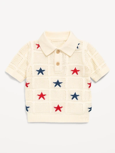 Short-Sleeve Sweater-Knit Polo for Baby